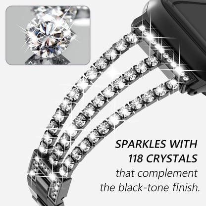 Bling Diamond Link Bracelet: Lujo Brillante para tu Apple Watch