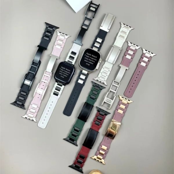 T-Type Band para Apple Watch: Innovación y Lujo en Acero Inoxidable y Silicona