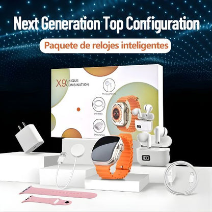Kit Smartwatch X9 + Auriculares Pro — más barato que el 🍏