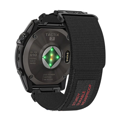 Garmin QuickFit Nylon Canvas Loop Velcro Band: Estilo Militar y Confort Adaptable