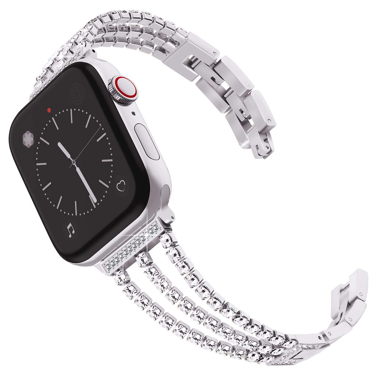 Bling Diamond Link Bracelet: Lujo Brillante para tu Apple Watch