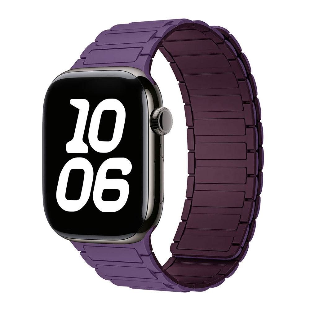 Pulseira Magnética de Silicone para Apple Watch: Estilo Ousado e Conforto Personalizado