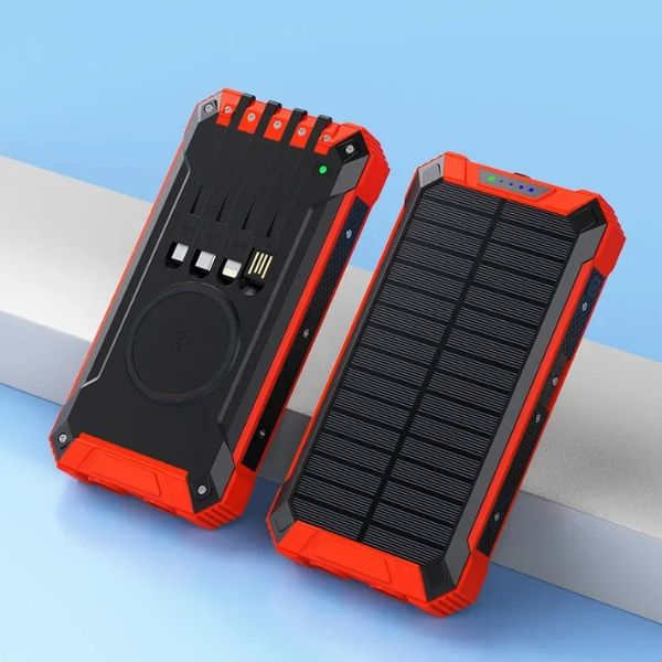 Power Sunbank: Cargador Solar 4 en 1 Inalámbrico de 50000mAh