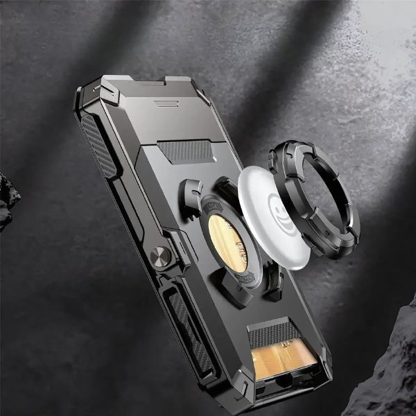 SUPCASE MagWallet Pro: Cartera Magnética con Soporte AirTag y Trípode | 5 Tarjetas y Protección RFID