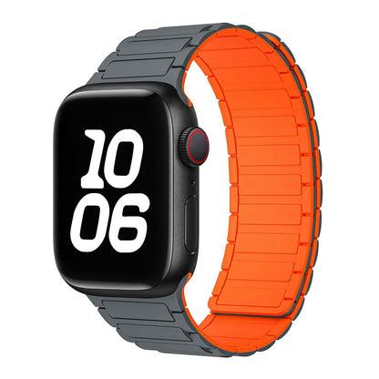 Pulseira Magnética de Silicone para Apple Watch: Estilo Ousado e Conforto Personalizado