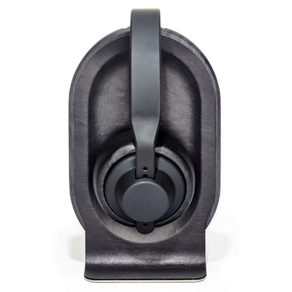 TuneBase: Soporte Premium de Madera y Cuero para Auriculares | Estilo y Protección