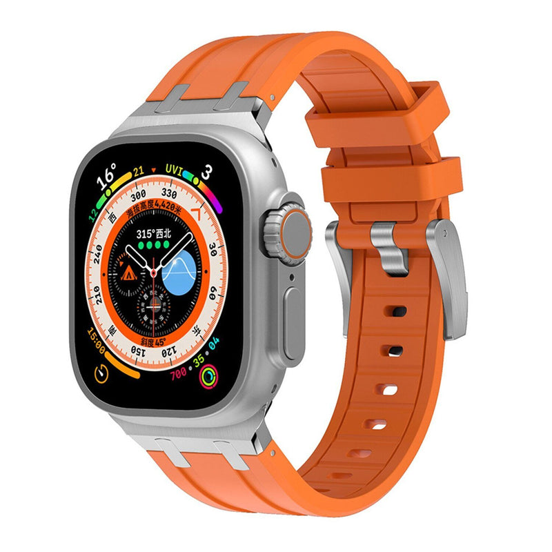 NEW AP Thick Silicone Band: Confort y Durabilidad con Adaptador de Titanio para Apple Watch