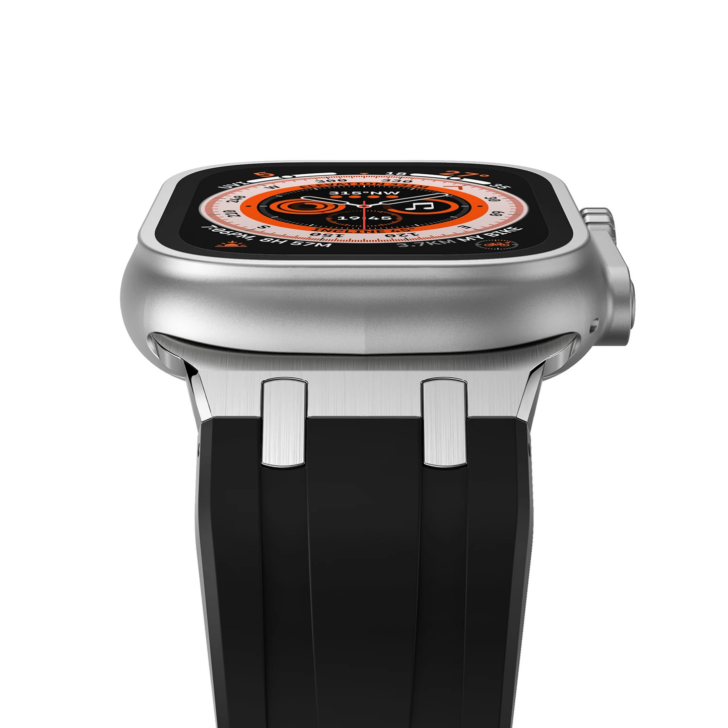 Luxury AP Mod Silicone Band: Lujo, Confort y Resistencia con Adaptador de Titanio para Apple Watch