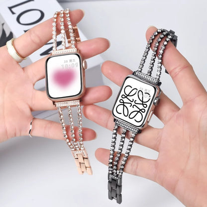 Bling Diamond Link Bracelet: Lujo Brillante para tu Apple Watch