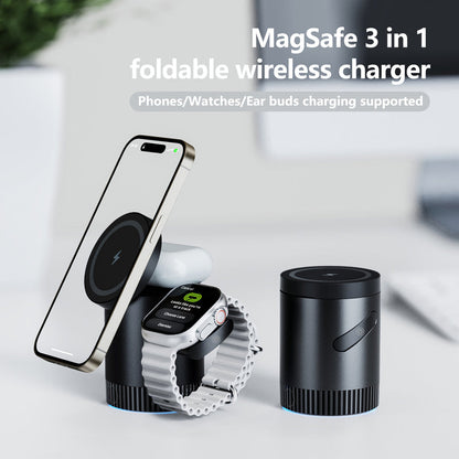 3 en 1 Magnetic Charger Station: Carga Rápida y Compacta para Tus Dispositivos Apple