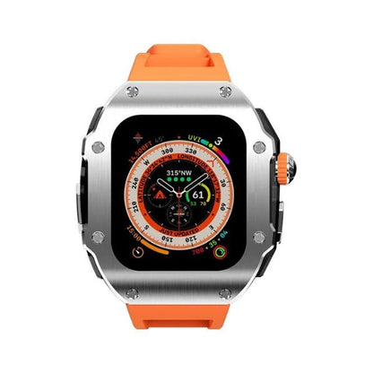 RM Vanguard Series: Carcasa de Acero Inoxidable y Correa Fluororubber para Apple Watch Ultra
