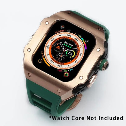 RM Vanguard Series: Carcasa de Acero Inoxidable y Correa Fluororubber para Apple Watch Ultra