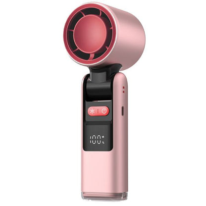 Ventilador Portátil Turbo Bladeless con Sensación de Hielo | Frío Extremo y Soporte 3-en-1