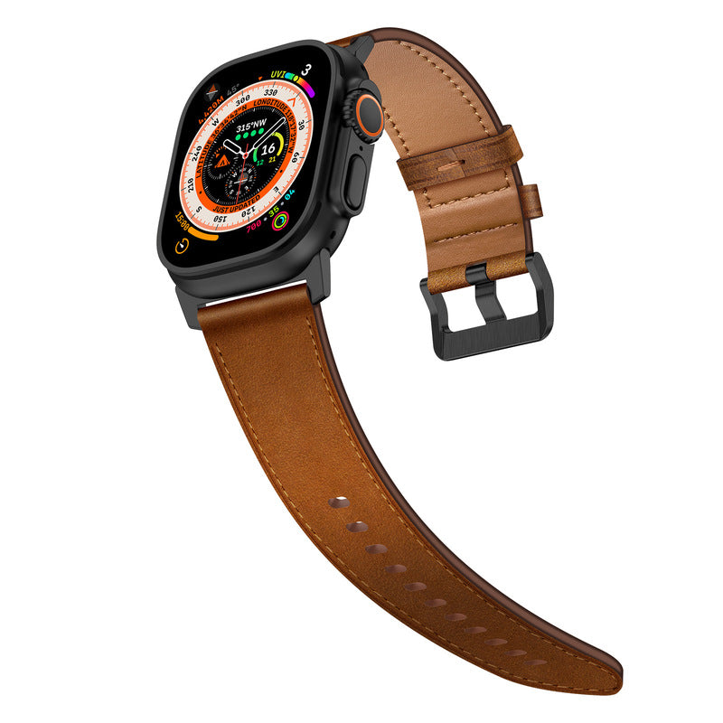 Wilderness Leather Band: Aventura y Estilo Rústico para tu Apple Watch