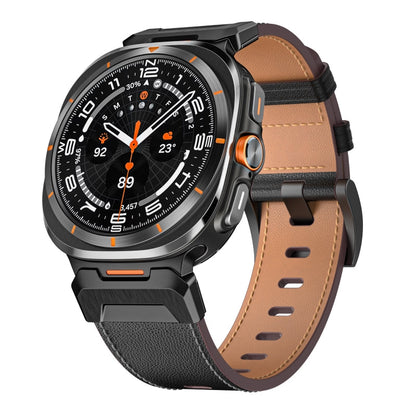 Tactical Leather Band: Resistencia y Estilo Aventurero para Samsung Watch 7 Ultra
