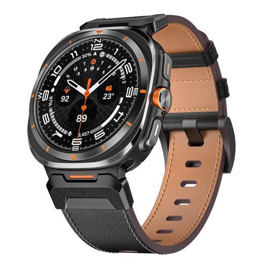 Tactical Leather Band: Resistencia y Estilo Aventurero para Samsung Watch 7 Ultra