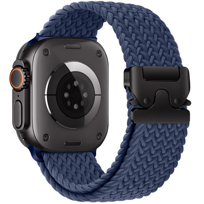 Pulseira de Nylon Trançado com Fivela Paraquedas para Apple Watch