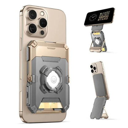 SUPCASE MagWallet Pro: Cartera Magnética con Soporte AirTag y Trípode | 5 Tarjetas y Protección RFID