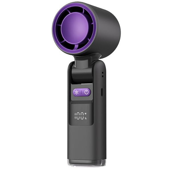 Ventilador Portátil Turbo Bladeless con Sensación de Hielo | Frío Extremo y Soporte 3-en-1