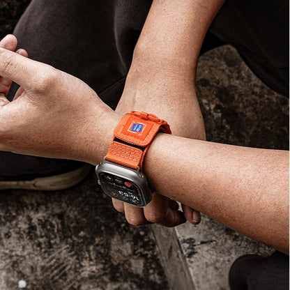 Outdoor Tactical Nylon Strap: Resistencia y Confort para tu Apple Watch de Aventura