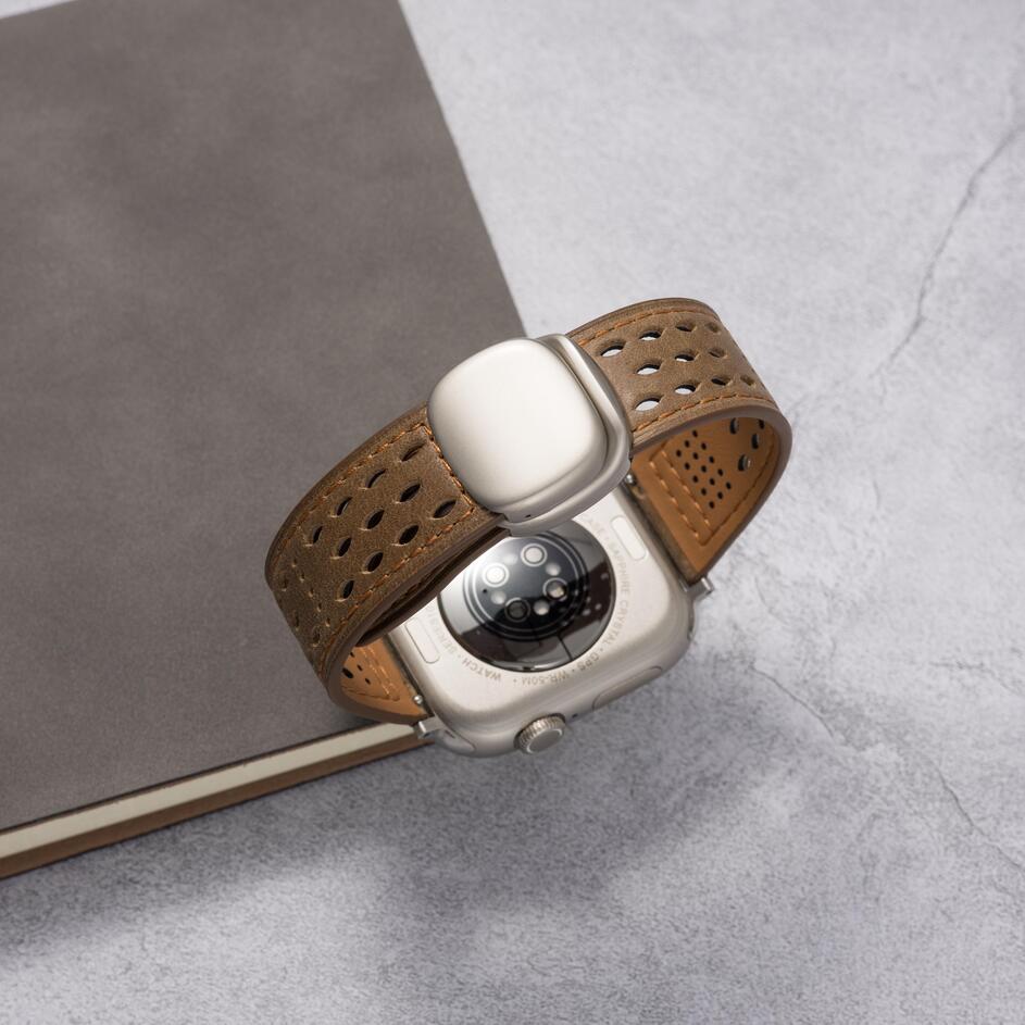 Breathable Leather Strap: Elegancia y Confort para Tu Apple Watch
