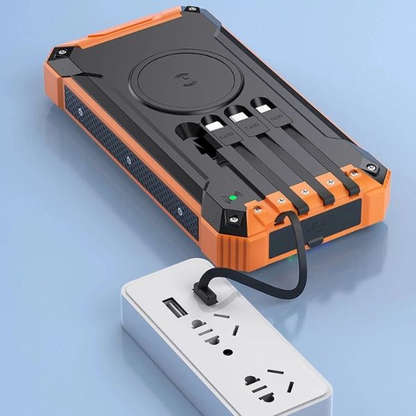 Power Sunbank: Cargador Solar 4 en 1 Inalámbrico de 50000mAh