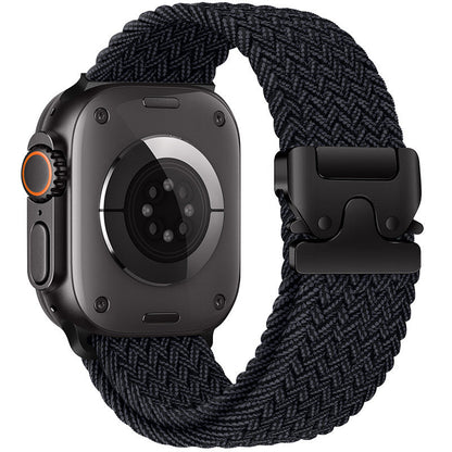 Pulseira de Nylon Trançado com Fivela Paraquedas para Apple Watch