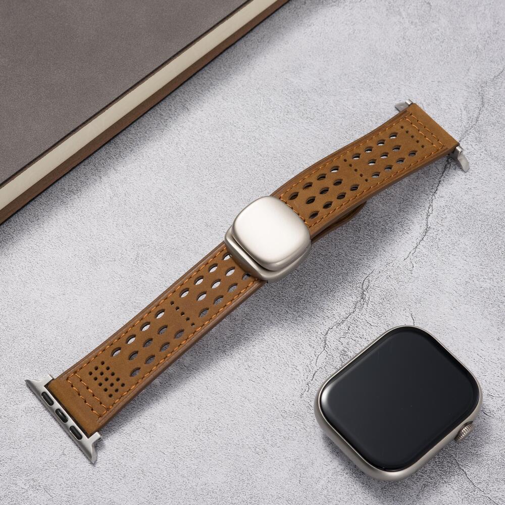 Breathable Leather Strap: Elegancia y Confort para Tu Apple Watch