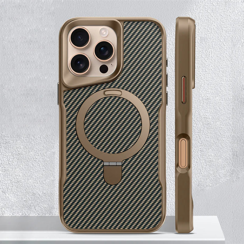 Armor Magnetic Phone Case: Elegancia Nikon y Protección Versátil para iPhone