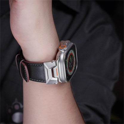 New Explorer Fluororubber & Leather Strap: Audacia y Estilo para Apple Watch