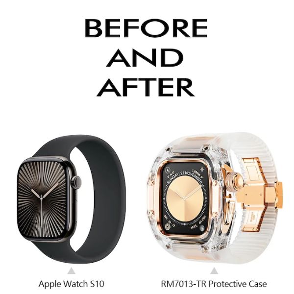 RM7013 Crystal Case Retrofit Kit: Transformación Premium para Apple Watch S10