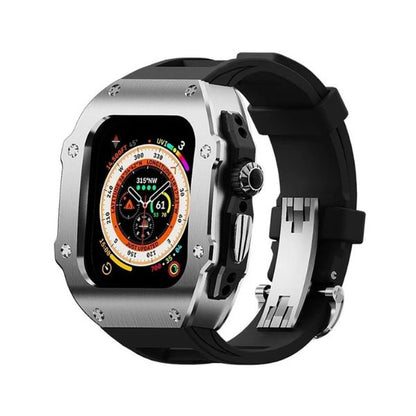 RM Vanguard Series: Carcasa de Acero Inoxidable y Correa Fluororubber para Apple Watch Ultra