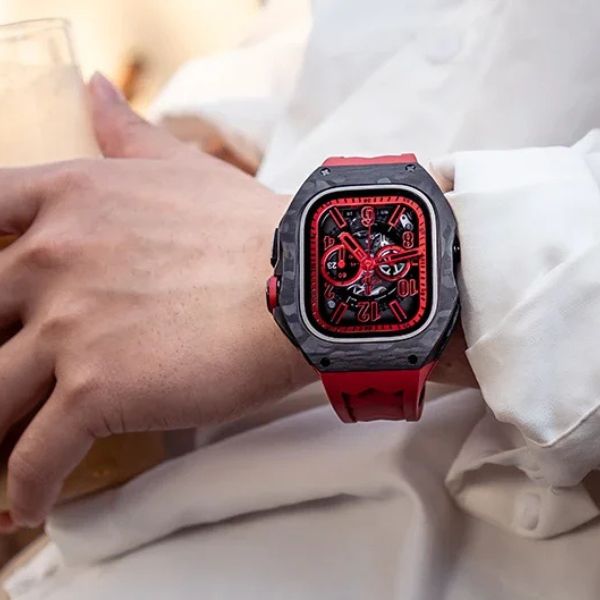 RM808 Carbon Fiber Retrofit Kit: Protección Híbrida y Estilo para Apple Watch Ultra