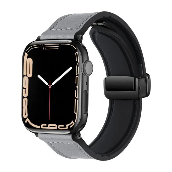 Correa Magnética Urban Fit para Apple Watch: Cuero Genuino y Silicona – Estilo y Versatilidad