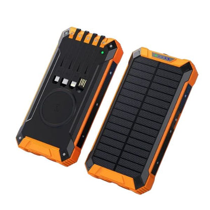 Power Sunbank: Cargador Solar 4 en 1 Inalámbrico de 50000mAh