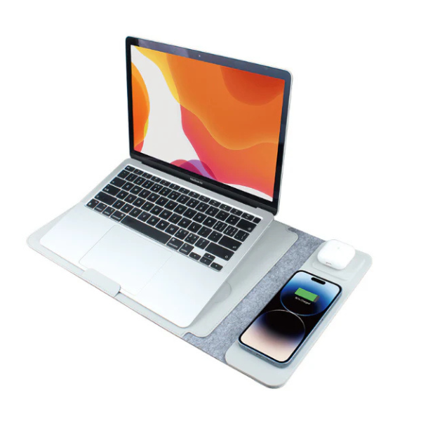 MagLift S101: Funda para Portátil con Carga Inalámbrica 5-en-1 | Estación de Trabajo Compacta y Elegante