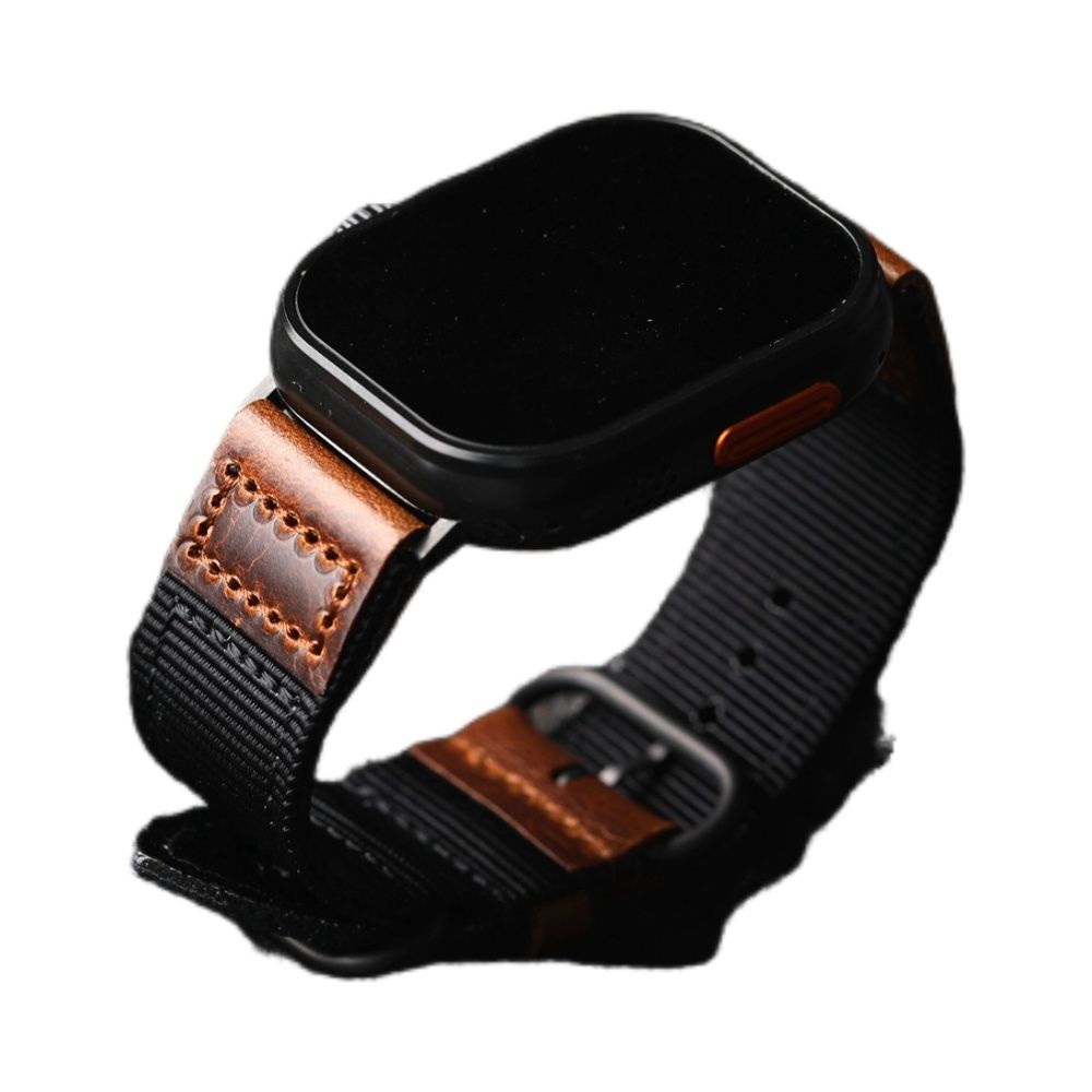 Handmade Nylon Leather Band: Estilo Artesanal y Durabilidad para Apple Watch