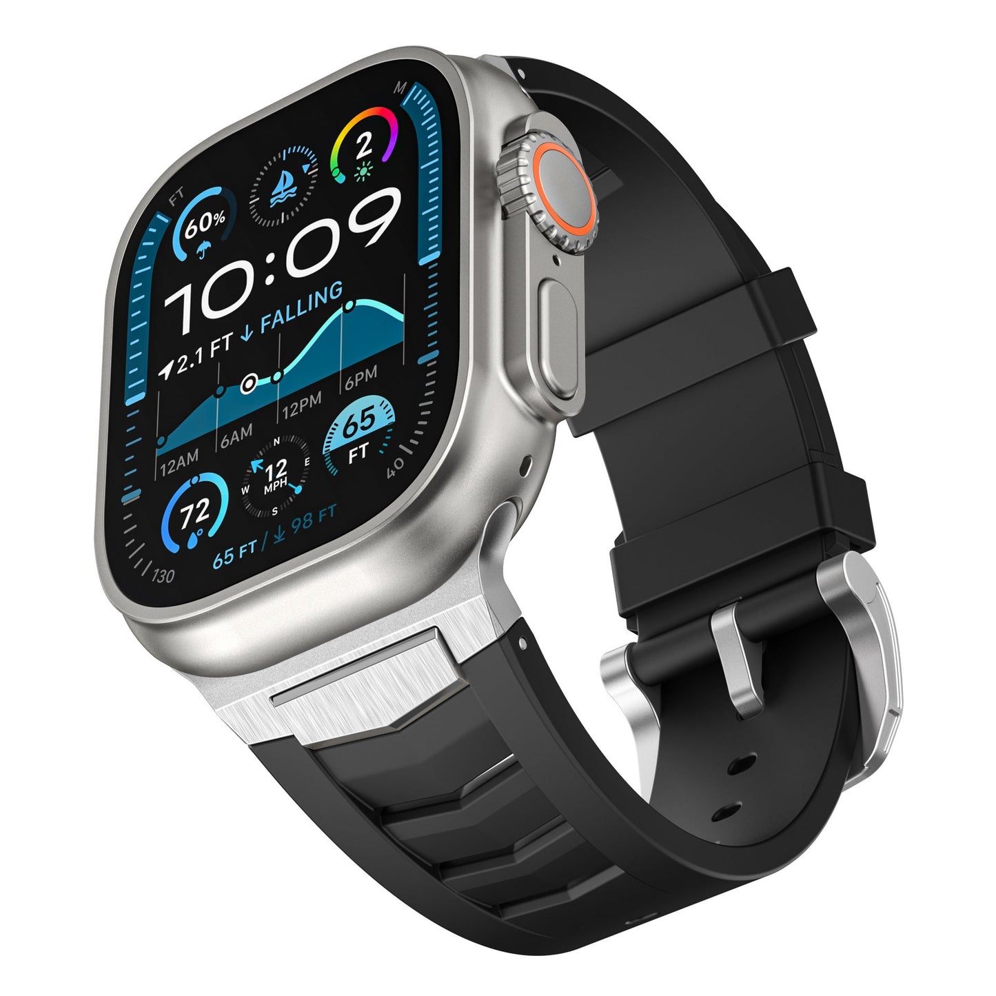 Mecha Fluororubber Band: Confort y Estilo Robusto para Apple Watch