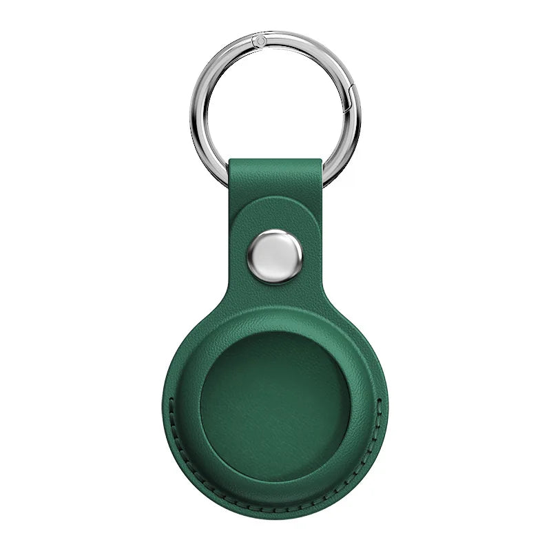 Funda Protectora AirTag de Cuero PU con Llavero: Seguridad y Estilo para Tu Rastreador