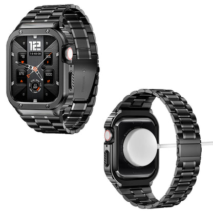 Kit de Lujo para Apple Watch: Carcasa y Banda de Acero Inoxidable 316L