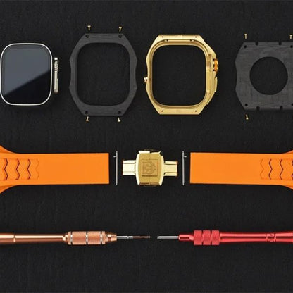 RM808 Carbon Fiber Retrofit Kit: Protección Híbrida y Estilo para Apple Watch Ultra
