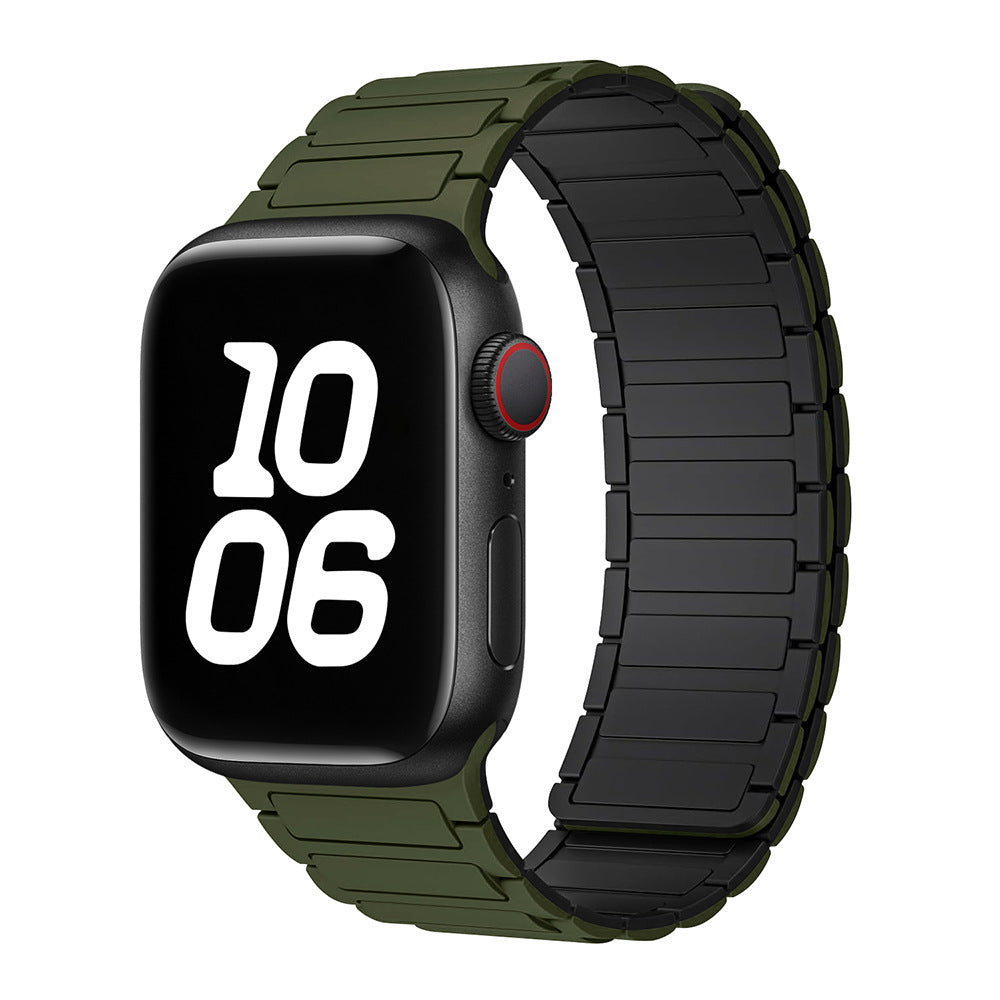 Pulseira Magnética de Silicone para Apple Watch: Estilo Ousado e Conforto Personalizado