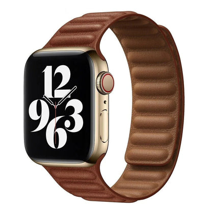 Correa Magnetic Leather Link Band para Apple Watch: Estilo Versátil y Cierre Magnético