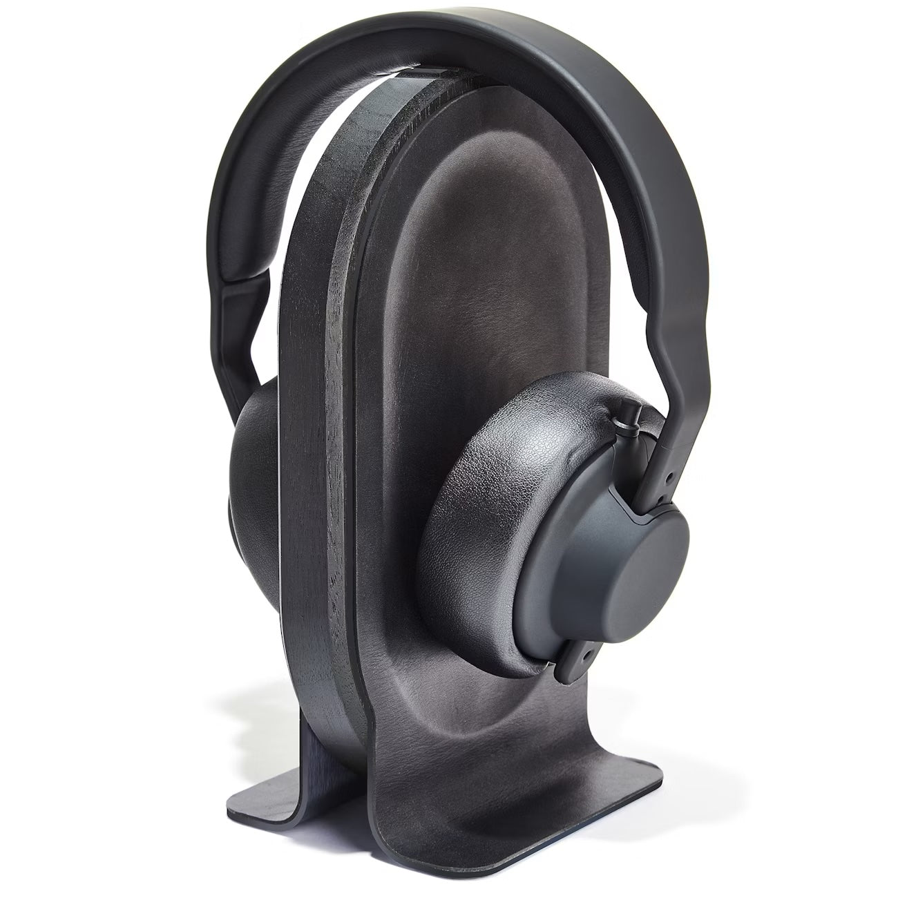 TuneBase: Soporte Premium de Madera y Cuero para Auriculares | Estilo y Protección