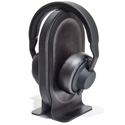 TuneBase: Soporte Premium de Madera y Cuero para Auriculares | Estilo y Protección