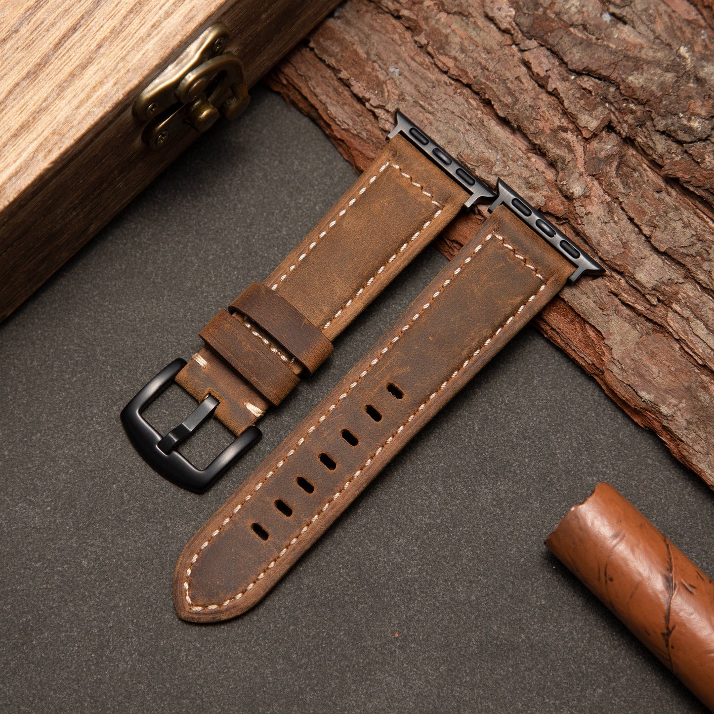 Classic Leather Band: Elegancia Atemporal y Artesanía Italiana para Apple Watch