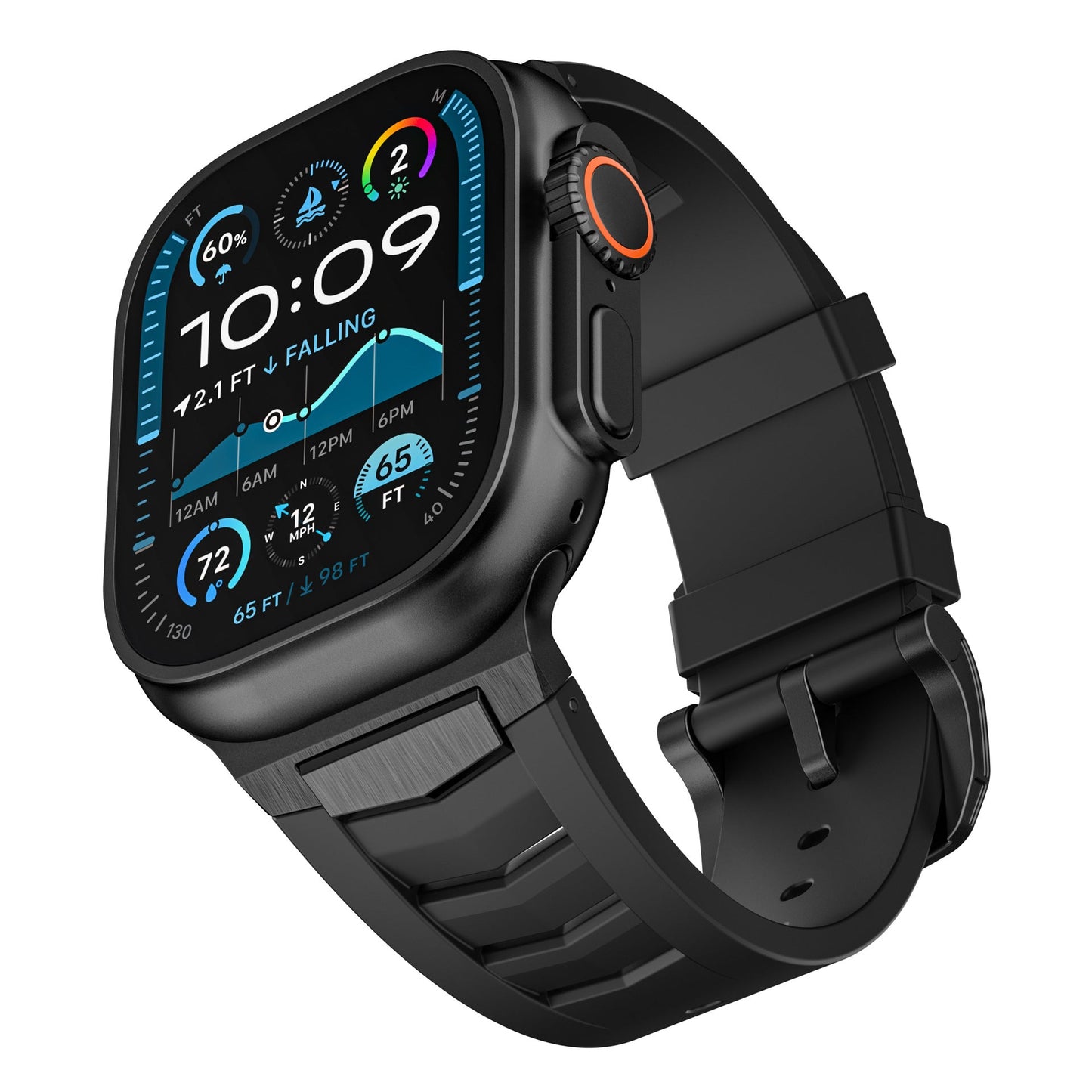 Mecha Fluororubber Band: Confort y Estilo Robusto para Apple Watch