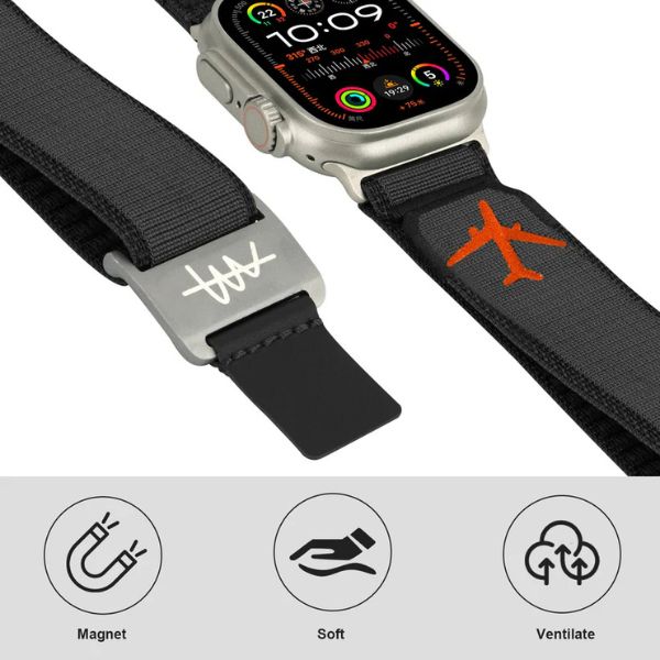 Wild Trail Mag Buckle Nylon Band: Aventura y Estilo Robusto para Apple Watch