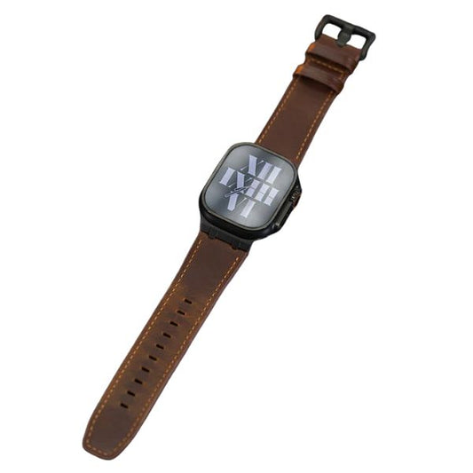 AP Leather Band: Lujo y Resistencia en Cuero Italiano para Apple Watch