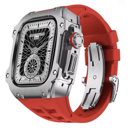 RM7015 Silver Vanguard Series: Carcasa de Acero Inoxidable para Apple Watch Ultra